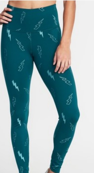 Old Navy Pants - OLD NAVY HIGHRISE LIGHTING PRINT LEGGINGS SZ XL
